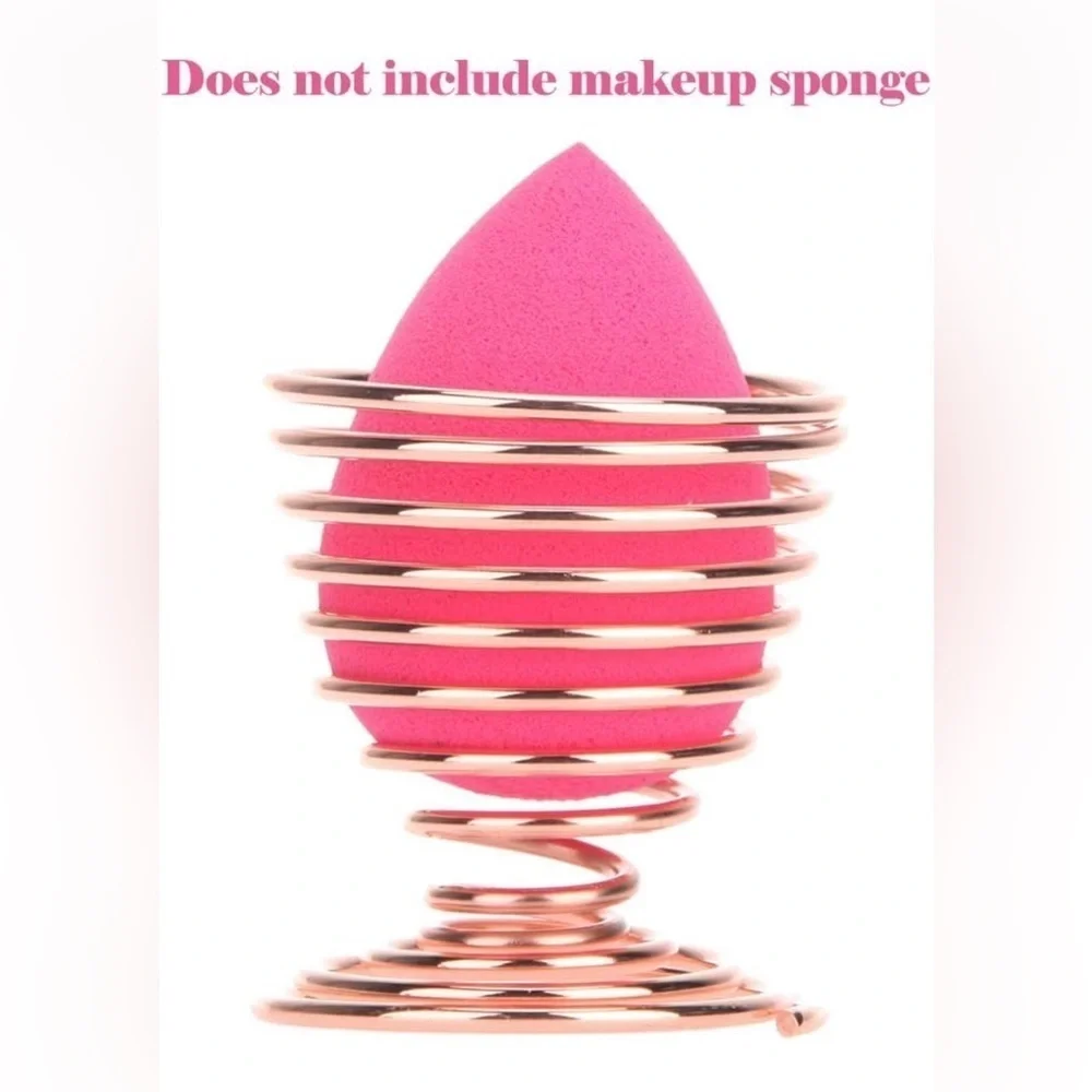 Seribrmo 2-Piece Beauty Blender Makeup Sponge Holder (Rose Gold)